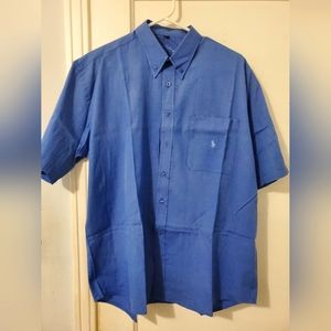 Vintage Paolo Garage Button Up Shirt Blue Men's Size Large